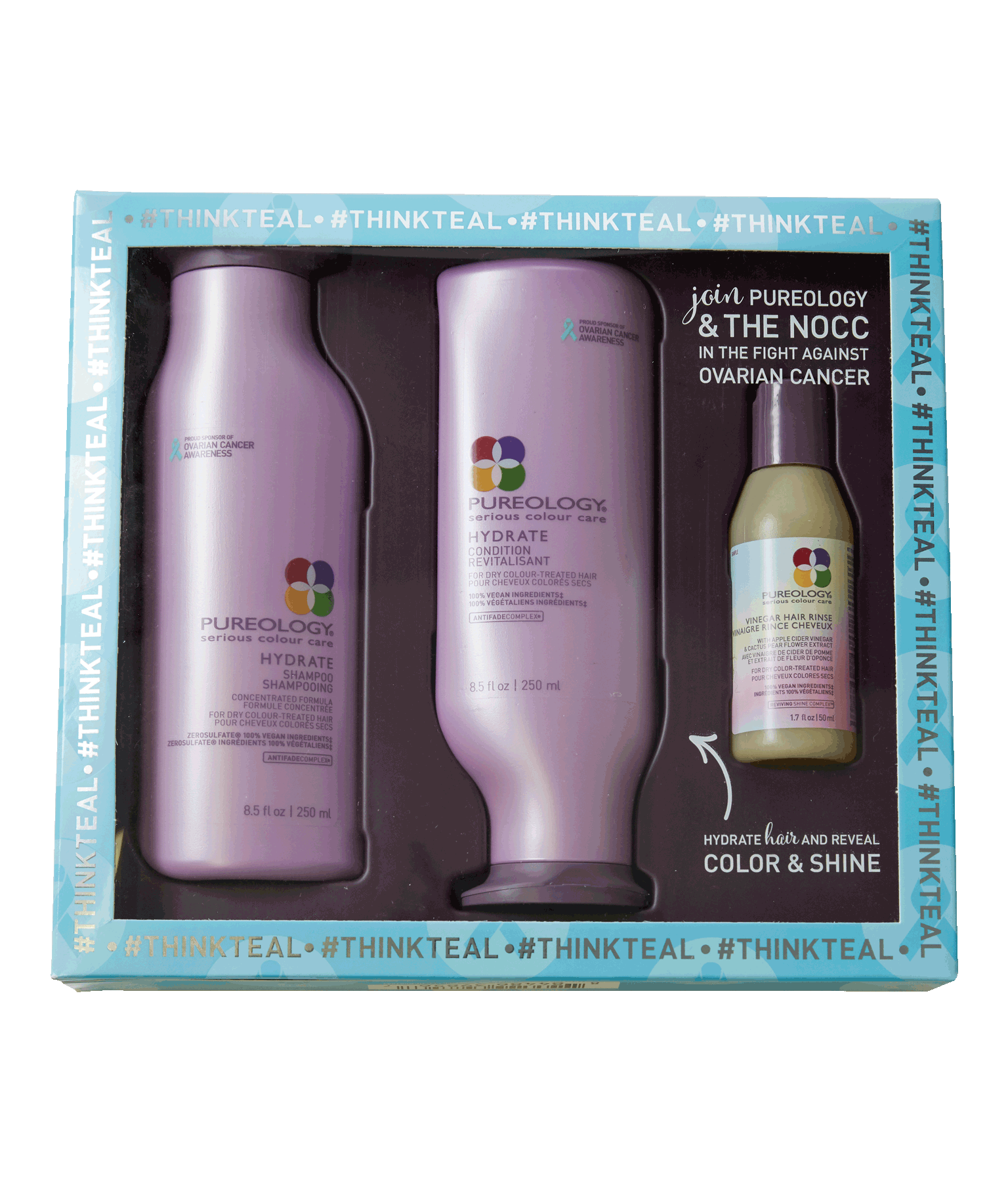 Pureology Hydrate Product Kit for Dry, Color-treated Hair with NOCC